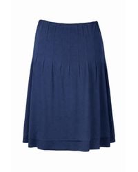 Conquista - Pleated Jersey Midi Skirt With Elastic Waist - Lyst