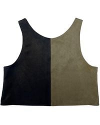 By Noa Rawitz - Ultra Suede Sleeveless Color Blocked Top- And - Lyst