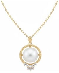 LÁTELITA London - Neutrals Solid 14K Diamond And Pearl Empress Necklace - Lyst