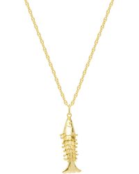 Spero London - Sterling Mariner Anchor Chain Sardinia Fish Necklace - Lyst