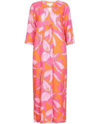 NoLoGo-chic - Fruit Flower Print Linen Maxi Dress - Lyst