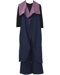 Saniya Khan - Deep & Mauve Reversible Denim Duster - Lyst