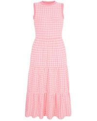 Cara & The Sky - Paula Gingham Cotton Midi Dress - Lyst