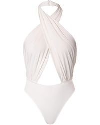 AGGI by HALEWSKI - Liv Off Body Suit With Open Back - Lyst