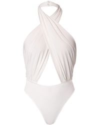 AGGI by HALEWSKI - Liv Off Body Suit With Open Back - Lyst