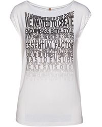 Conquista - Sleeveless Top With Word Print - Lyst