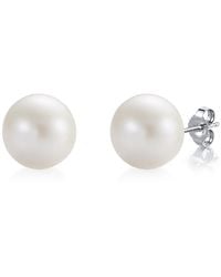Augustine Jewels - Large Pearl Stud Earrings - Lyst