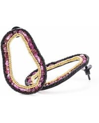 German Kabirski - Arven Pear Shaped Anthracite And Plated Earrings With Ruby - Lyst