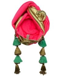 Julia Clancey - Golden Zia Lizard Reversible Dorado Turban - Lyst
