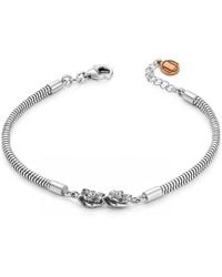 Unaloe - Purelei Double Rose Sterling Snake Chain Bracelet For - Lyst