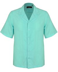 DAVID WEJ - Hugo Linen Cuban Collar Shirt - Lyst