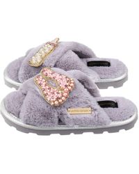 Laines London - Ultralight Chic Laines Slipper Sliders With New Baby Girl Brooches - Lyst