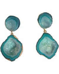 Magpie Rose - Double Aqua Earrings - Lyst