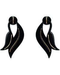 Gissa Bicalho - Acrylic Handmade Earring Leaf Deco - Lyst