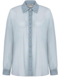 Nocturne - Metal Ring Detailed Shirt - Lyst