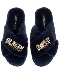 Laines London - Classic Laines Slippers With Classy Cunt Brooches - Lyst