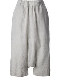 Jana Coshè - Neutrals Natural Linen Harem Pants With Relaxed Drop Crotch Fit - Lyst