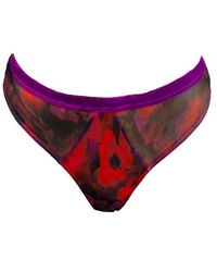 Carol Coelho - The Poppy Printed Tulle Thong - Lyst