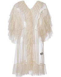 Supersweet x Moumi Tulle Babydoll In Ecru - White