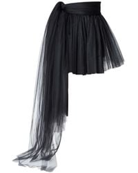 LIA ARAM - Tulle Mini Skirt With Pockets & Oversized Scarf - Lyst