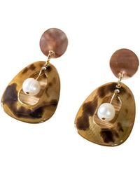 LIKHÂ - Tiger Hollow Mother-Of-Pearl Earrings - Lyst