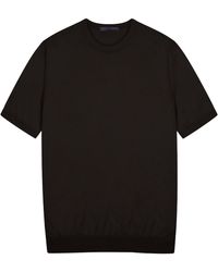 Paul James Knitwear - Superfine Merino Silk Bellini Short Sleeve Jumper - Lyst