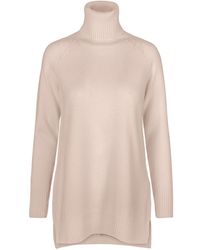 tirillm - Neutrals Abby A Line Long Turtle Neck Pullover, Melange - Lyst