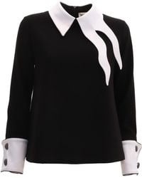 Julia Allert - Semi-Formal Blouse With Contrasting Details - Lyst