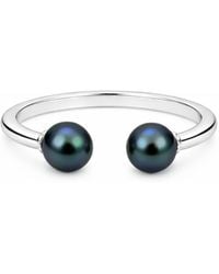 Pearl Code - Pearl Open Ring – Double Statement Design - Lyst