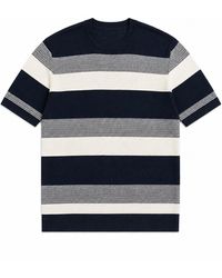 Vayla - Neutrals & Short Sleeve Striped Knitted Top - Lyst
