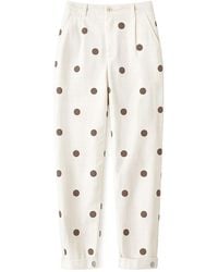 Yumi' - Spot Print Cotton Canvas Chinos - Lyst