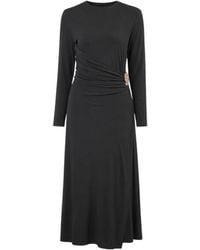 John Abgin - Mesh Ruched Embellished Maxi Dress - Lyst