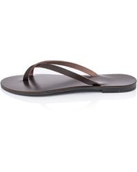 Ancientoo - Aphaea Chocolate Handcrafted Leather Flip Flop Sandal For Dressy Thong Sandals For With Casual Summer Vibe - Lyst