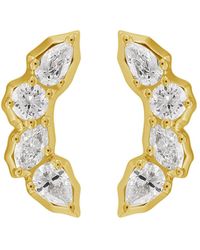 Artisan - 14K Diamond Ear Climber Earrings - Lyst