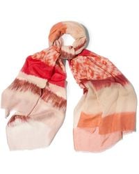 Saachi - Tie Dye Printed Coral Scarf - Lyst