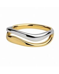 Belinda Jewelz - Wavy Cutout Mixed Metal Ring - Lyst