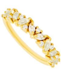 Lavani Jewels - Birthstone Ring March Goldplated & Aquamarine - Lyst