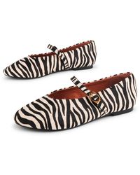 INTENTIONALLY ______ - Larisa Calf Hair Mary Jane Flat-Multicolour - Lyst