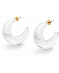 Hye Jane Jewelry - Crescent Clear Resin Hoops - Lyst