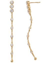 Elk & Bloom - Solitaire 14K Droplet Stud Earrings - Lyst