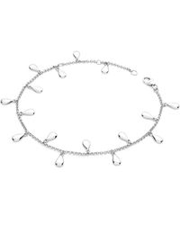 Lucy Quartermaine - Solid Sterling Tear Drop Anklet - Lyst