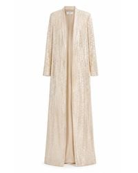 Roqaia Fashion House - Neutrals Moon Jacket — Off Long Glitter - Lyst