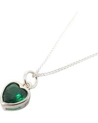 Harfi - Mini Heart Emerald May Birthstone Necklace - Lyst