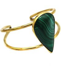 Lala Salama - Kijani Teardrop Malachite Bangle - Lyst