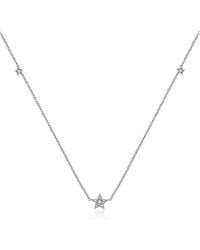 Genevieve Collection - 18K Triple Star Shape Diamond Necklace Choker - Lyst