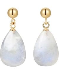 Katy Faye - Neutrals September Moonstone Earrings - Lyst