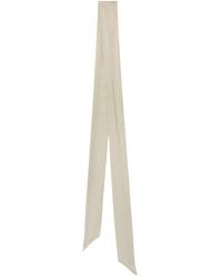 A Line Champagne Satin Scarf - Natural