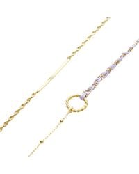 Spero London - Semi Twisted & Handmade Braided Sterling Bracelet Set - Lyst