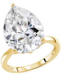 Diamonbliss - Ten Carats Pear Cut Solitaire Cocktail Ring - Lyst