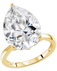 Diamonbliss - Ten Carats Pear Cut Solitaire Cocktail Ring - Lyst